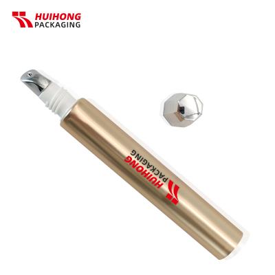 20ml Gold Eye Cream Aluminum Plastic Tube With Zinc Alloy Head Metal Applicator For Cosmetics