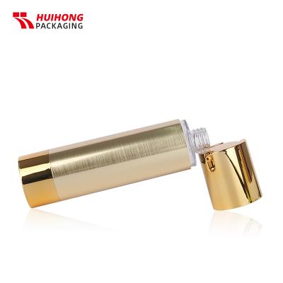 Gold Highlight Plastic Airless Lotion Mist Pump Bottle For Luxury Cosmetic