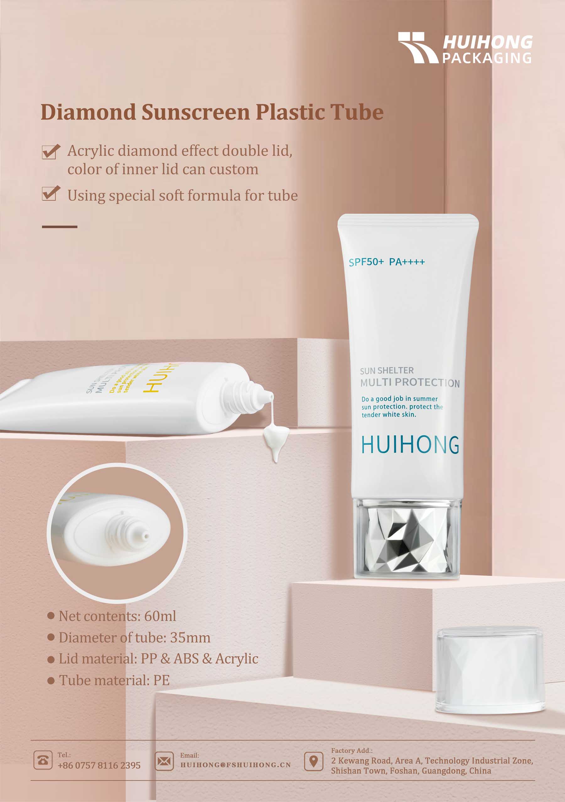 2022 New Sunscreen Products | Crystal Clear Diamond Sunscreen Tube